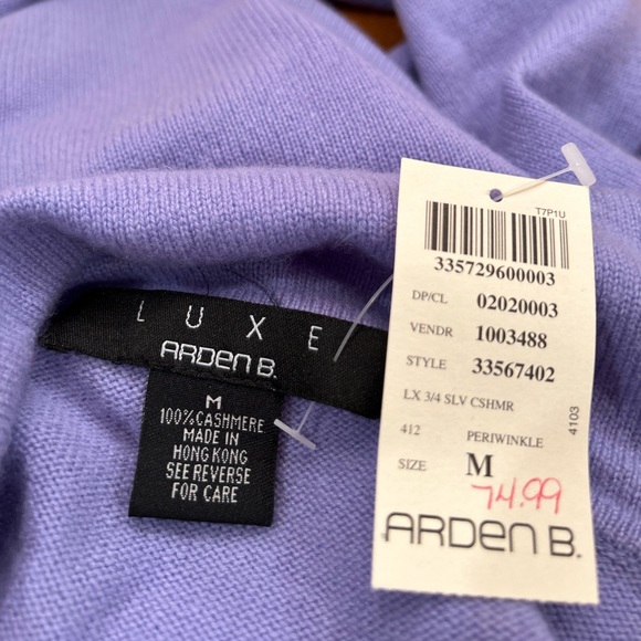Arden B cashmere off shoulder sweater, new - Picture 2 of 3